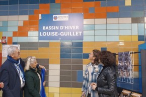 L'inauguration du bassin d'hiver de la piscine de Beaublanc en présence de Louise Guillet