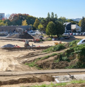 Les travaux de terrassement dans le quartier des Portes Ferrées