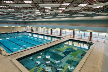 Vue générale de la piscine d'hiver de Beaublanc