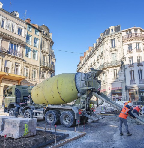 Le chantier de réaménagement de la place des Bancs