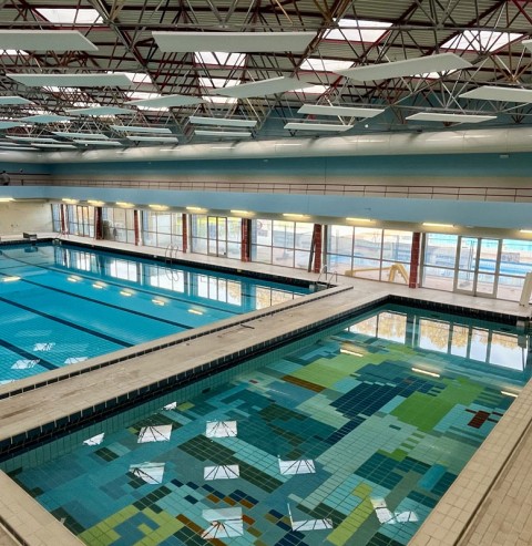 Vue générale de la piscine d'hiver de Beaublanc